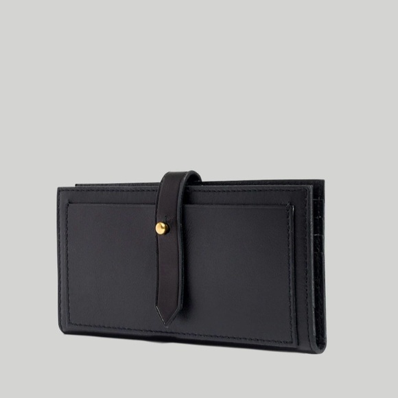 Madewell Wallet Leather Post Black NEW - Picture 2 of 9